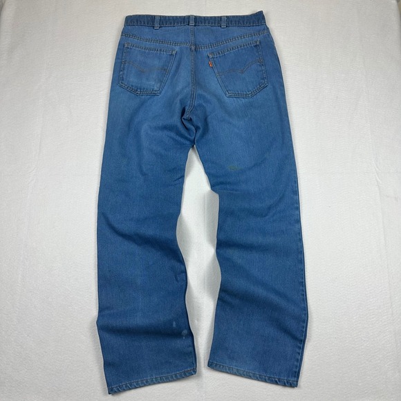 Vintage Levis Skosh More Comfort Orange Tab Jeans Size 33x31 - Picture 2 of 7